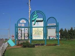 Spruce Grove AB sign